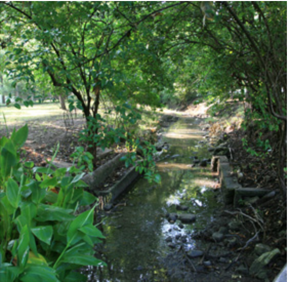 The site of an irrigation canal that runs through the city of Menard